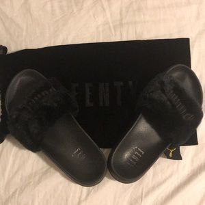 Black Puma Fenty slides